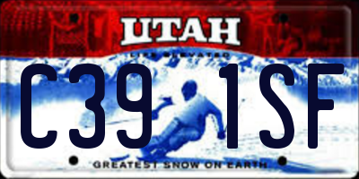 UT license plate C391SF