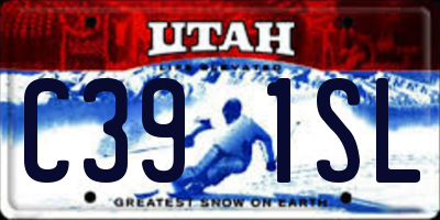 UT license plate C391SL
