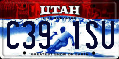 UT license plate C391SU