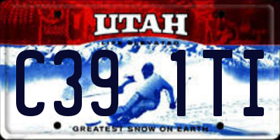UT license plate C391TI