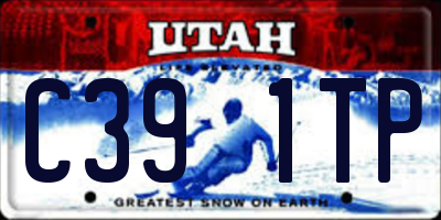 UT license plate C391TP