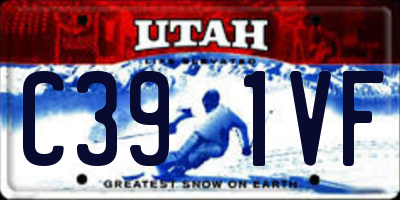 UT license plate C391VF