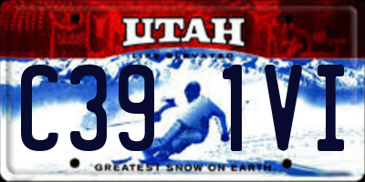 UT license plate C391VI