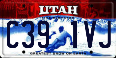 UT license plate C391VJ