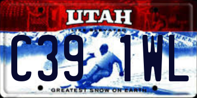 UT license plate C391WL