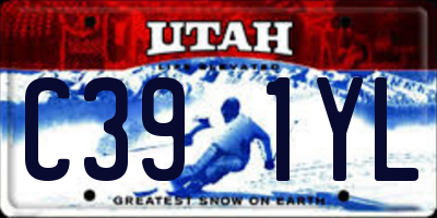 UT license plate C391YL