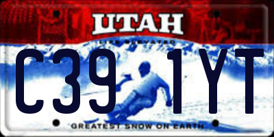 UT license plate C391YT