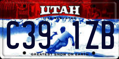UT license plate C391ZB