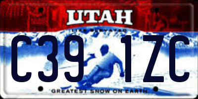 UT license plate C391ZC