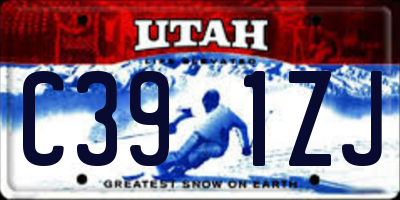 UT license plate C391ZJ