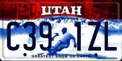 UT license plate C391ZL