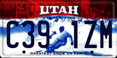 UT license plate C391ZM