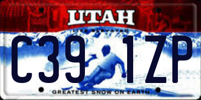 UT license plate C391ZP
