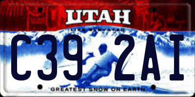 UT license plate C392AI