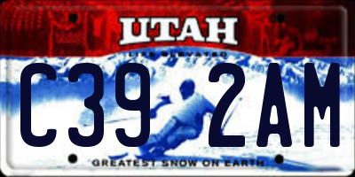 UT license plate C392AM