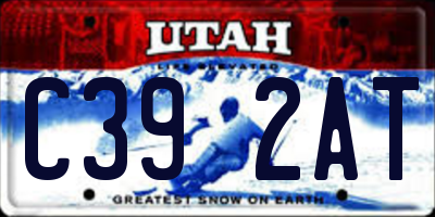 UT license plate C392AT