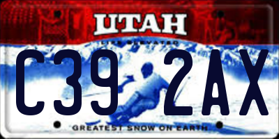 UT license plate C392AX