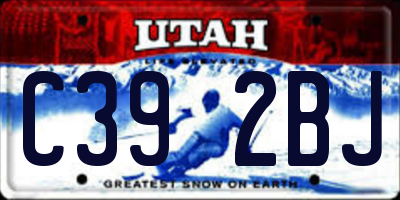 UT license plate C392BJ