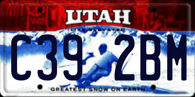 UT license plate C392BM