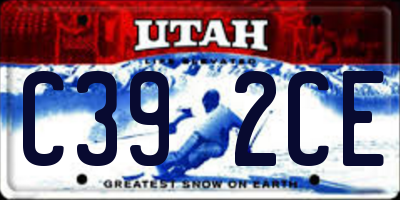 UT license plate C392CE