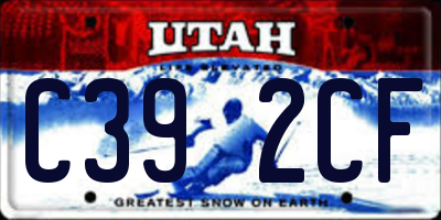 UT license plate C392CF