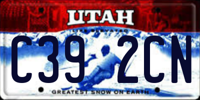 UT license plate C392CN