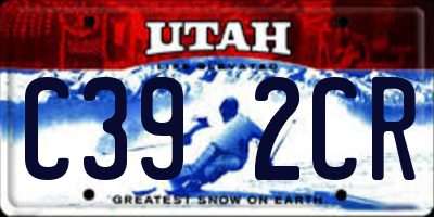 UT license plate C392CR