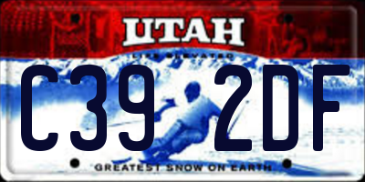 UT license plate C392DF