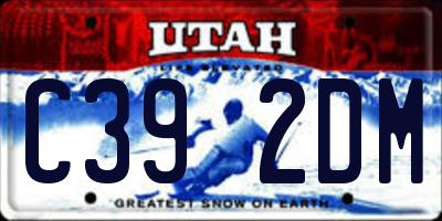 UT license plate C392DM