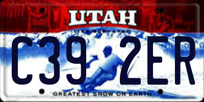 UT license plate C392ER