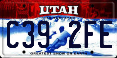 UT license plate C392FE