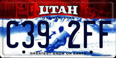 UT license plate C392FF
