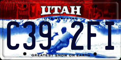 UT license plate C392FI