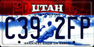 UT license plate C392FP