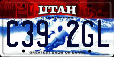 UT license plate C392GL