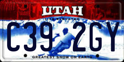 UT license plate C392GY