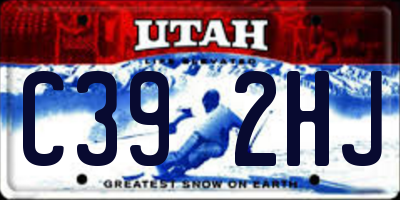 UT license plate C392HJ