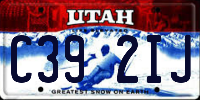 UT license plate C392IJ
