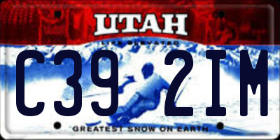 UT license plate C392IM