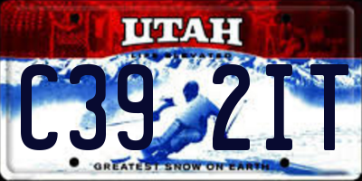 UT license plate C392IT