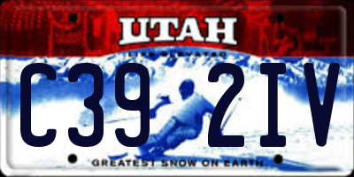 UT license plate C392IV