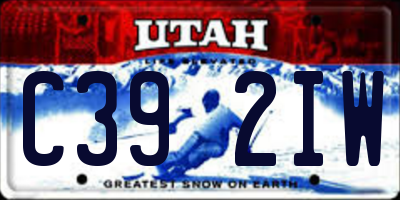 UT license plate C392IW