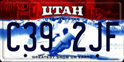 UT license plate C392JF