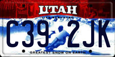UT license plate C392JK