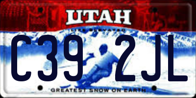 UT license plate C392JL