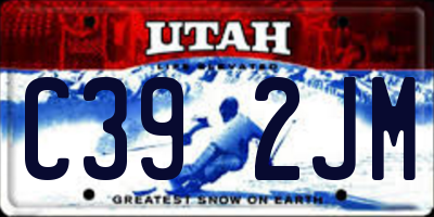 UT license plate C392JM