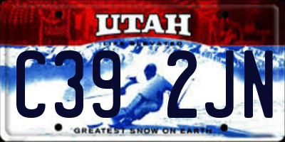 UT license plate C392JN