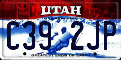 UT license plate C392JP