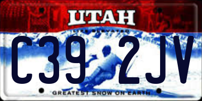 UT license plate C392JV