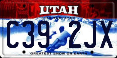 UT license plate C392JX